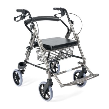Štvorkolesové chodítko a invalidný vozík 2v1